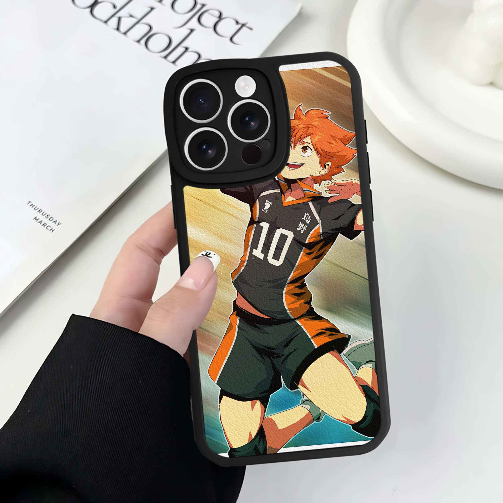 （画像用） ハイキュー!! Haikyu!! 【iPhone 16シリーズ対応】シリコンスマホケース（レザー調） 材質：シリコン